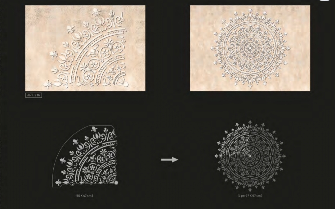 Diseño de stencil Wallsesy 3, plantilla reutilizable de mylar