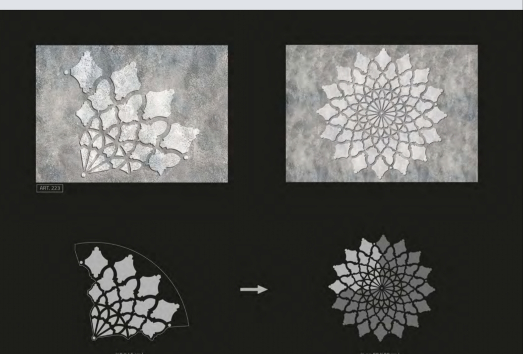 Diseño de stencil Wallsesy 4, plantilla reutilizable de mylar