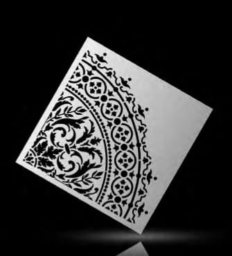 Diseño de stencil Wallsesy 17, plantilla reutilizable de mylar