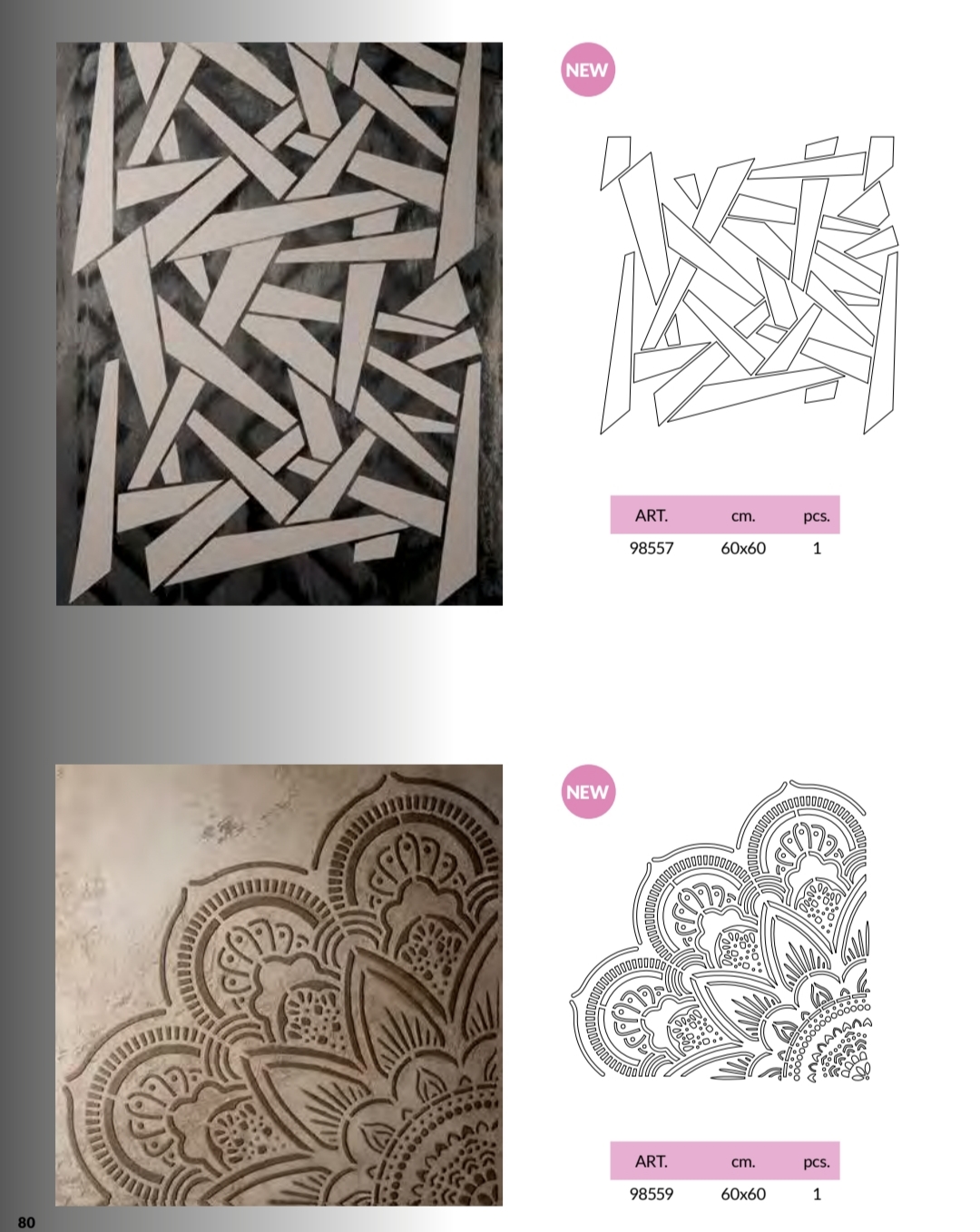 Diseño de stencil Wallsesy 18, plantilla reutilizable de mylar