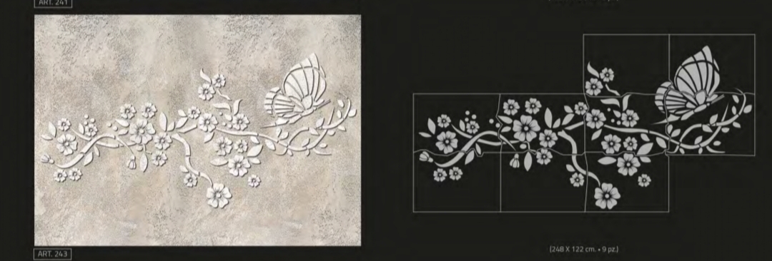 Diseño de stencil Wallsesy 22, plantilla reutilizable de mylar