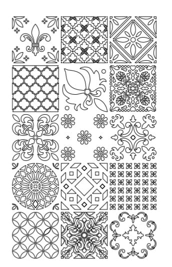 Diseño de stencil Wallsesy 45, plantilla reutilizable de mylar